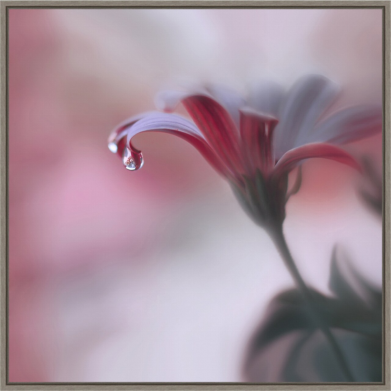 Invisible Touch by Juliana Nan 22-in. W x 22-in. H. Canvas Wall Art Print Framed in Grey